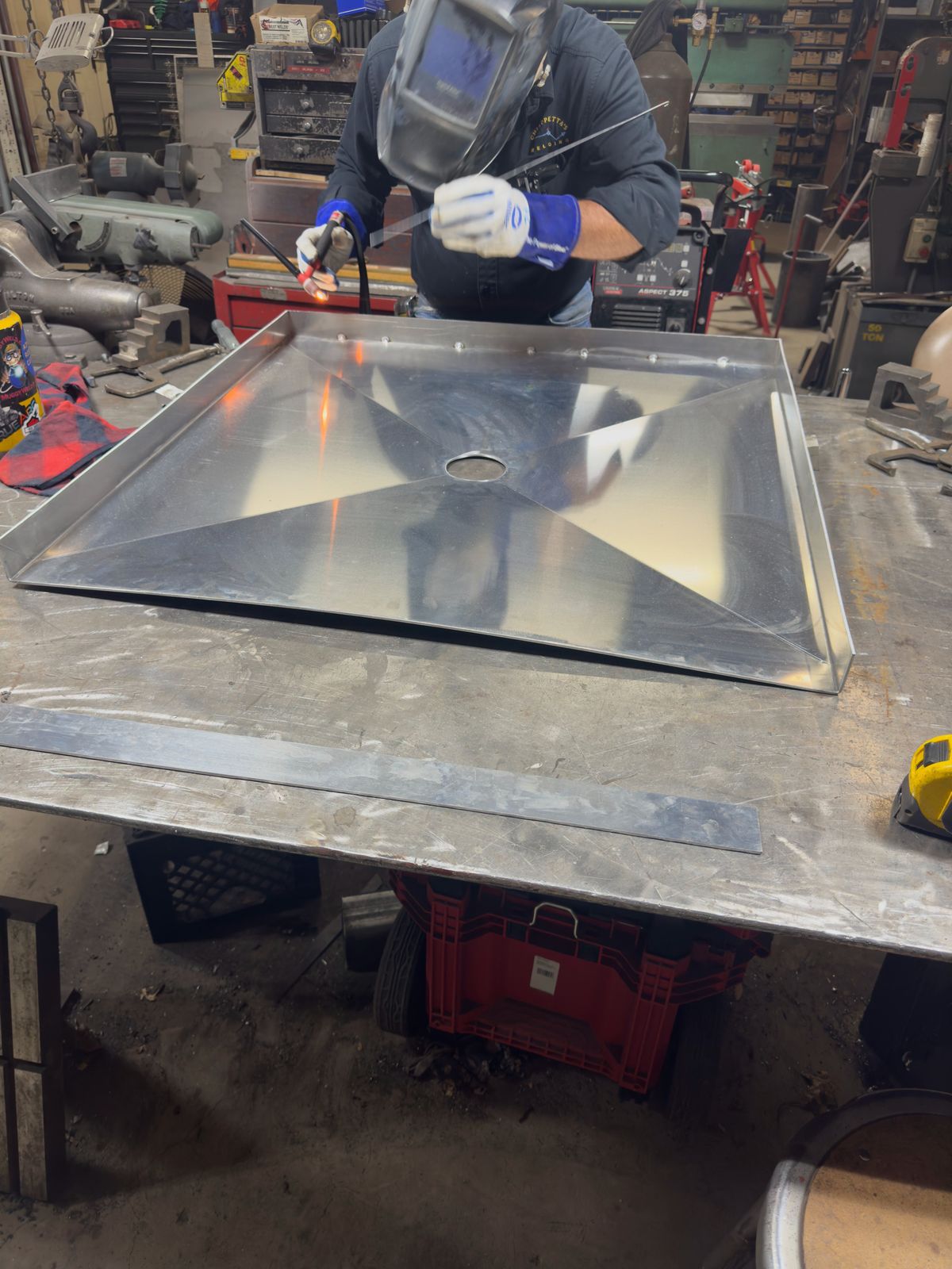 TIG welding aluminum in the shop